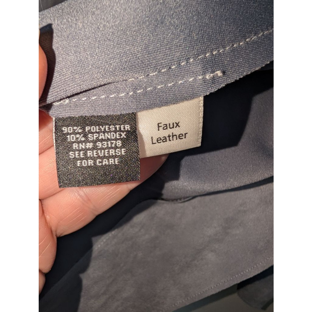 PREMISE Gray Faux Leather Blazer S, Women's - Picture 6 of 10